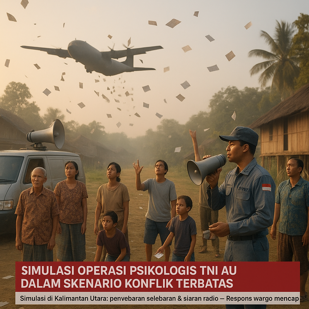 Simulasi Operasi Psikologis TNI AU dalam Skenario Konflik Terbatas