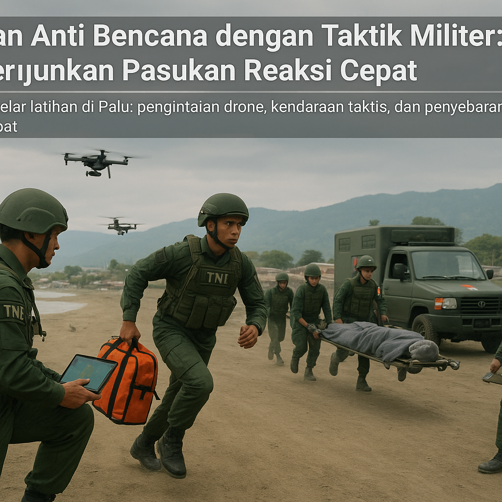 Latihan Anti Bencana dengan Taktik Militer: TNI Terjunkan Pasukan Reaksi Cepat