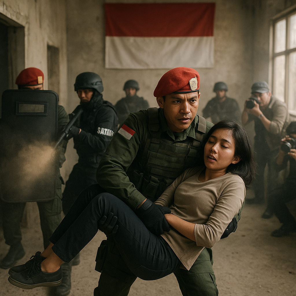 Kopassus dan Satgas Penanggulangan Terorisme Gelar Latihan CQB, Ini Prosedur Pembebasan Sandera