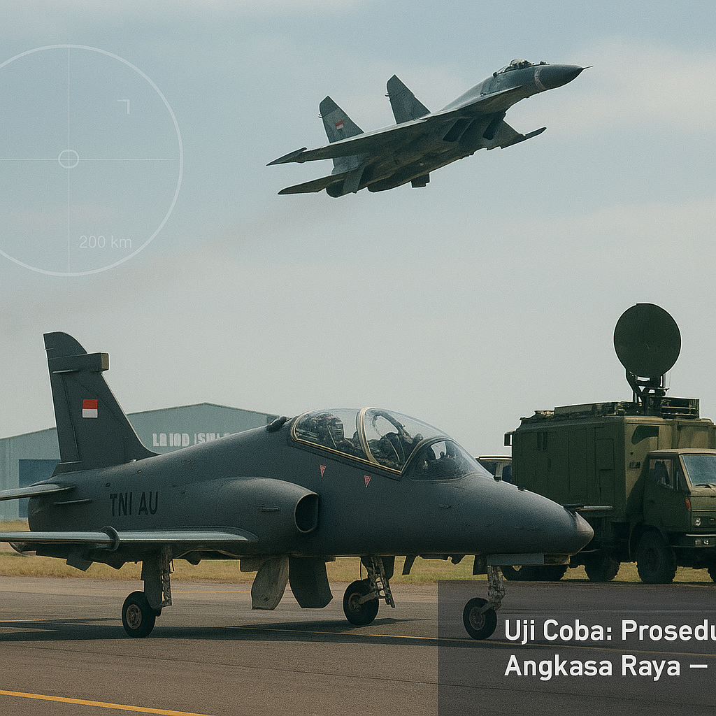TNI AU Uji Coba Prosedur Intercept dengan Skema Angkasa Raya di Lanud Iswahjudi