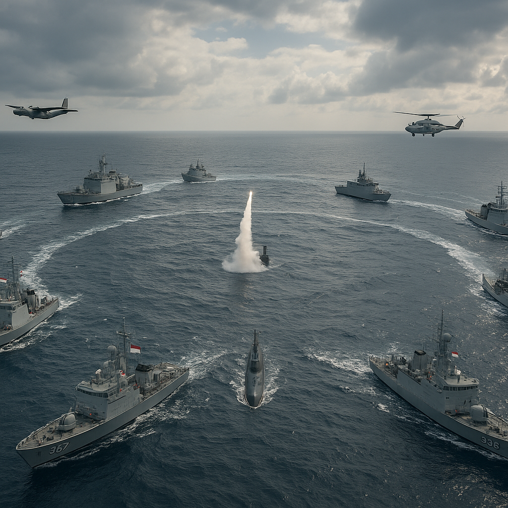 Doktrin Pertahanan Laut TNI AL: Operasi Pengepungan Armada dengan Formasi Lingkaran Terbuka