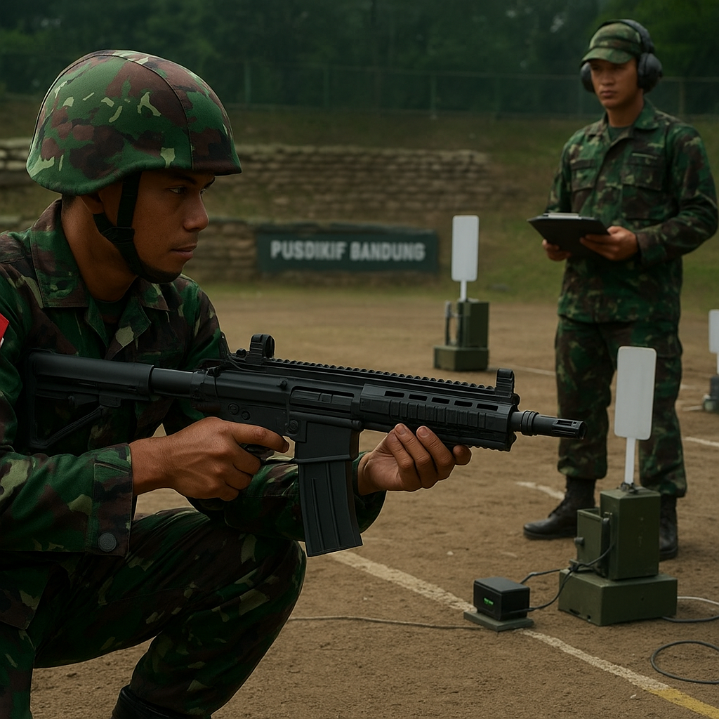 Uji Coba Peralatan Senapan SS4-V2 dengan Sistem Pop-up Target di Pusdik Infanteri