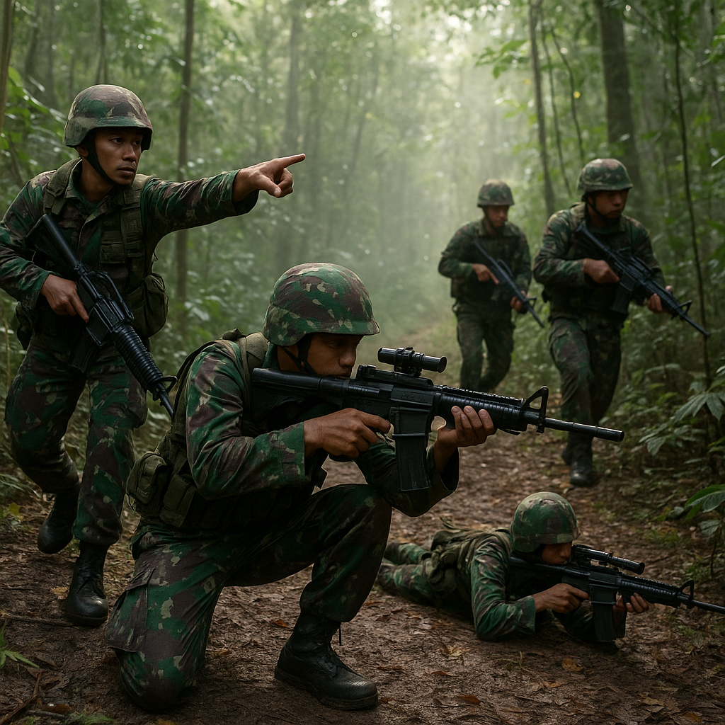 TNI Latihan Pertempuran Hutan: Taktik Gerak Maju dan Pengintaian