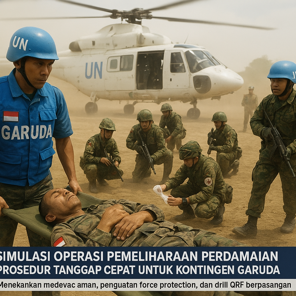 Simulasi Operasi Pemeliharaan Perdamaian: Prosedur Tanggap Cepat untuk Kontingen Garuda