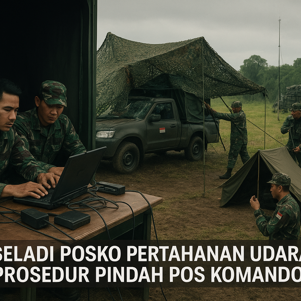 Geladi Posko Pertahanan Udara: Prosedur Pindah Pos Komando dalam Skenario Perang Asimetris