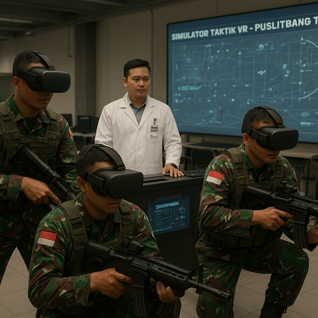 Puslitbang TNI AD Kembangkan Simulator Taktik Berbasis VR untuk Pelatihan Peleton