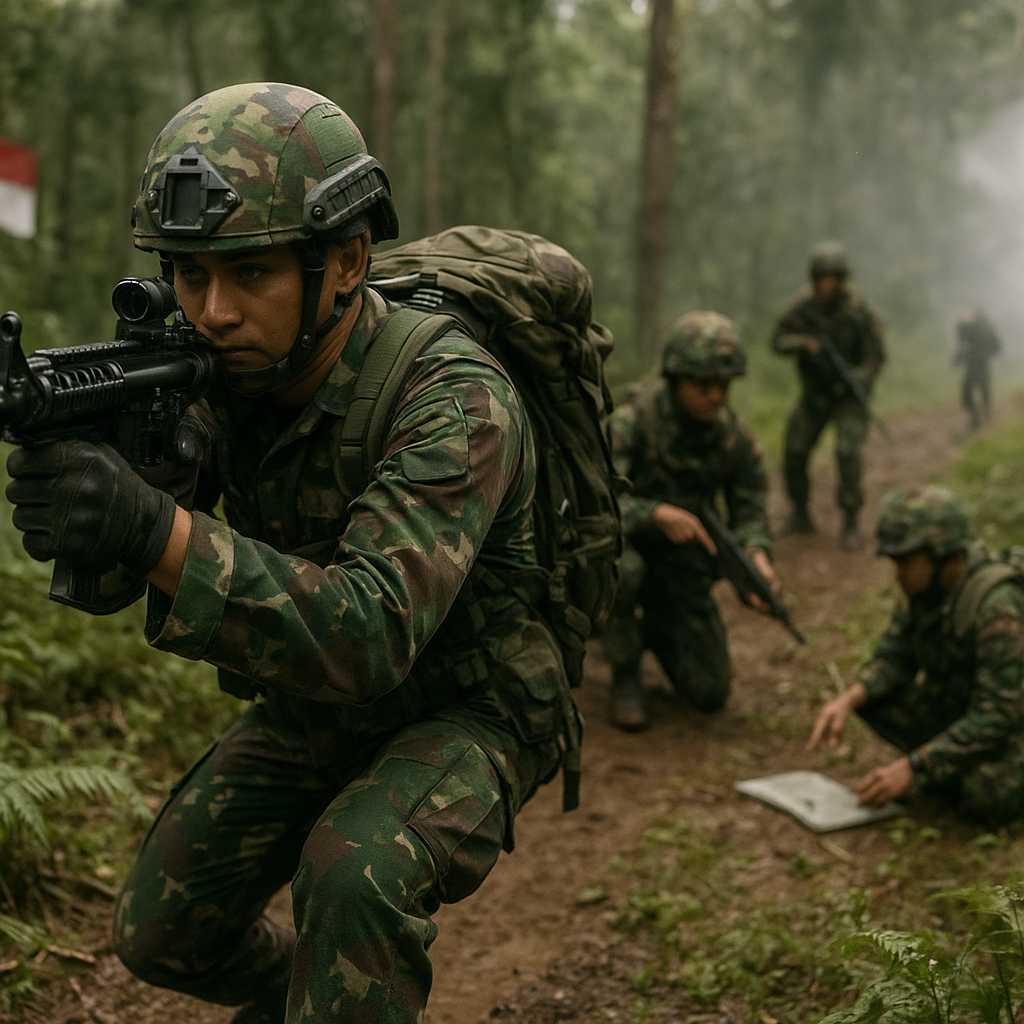 TNI AD Uji Manuver Batalyon Infanteri di Hutan Baturaja: Simulasi Pertempuran Jarak Dekat