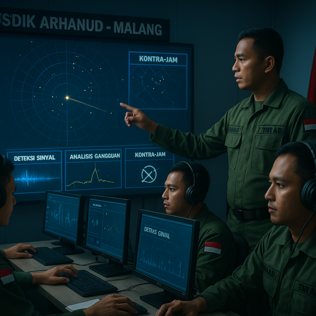 TNI AD Aktifkan Simulasi Perang Elektronik di Pusdik Arhanud