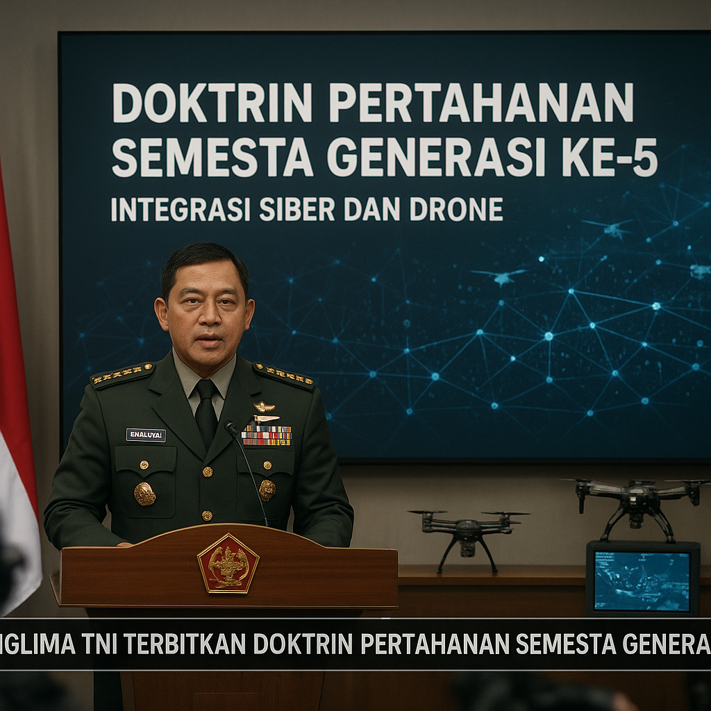 Panglima TNI Terbitkan Doktrin Pertahanan Semesta Generasi ke-5: Integrasi Siber dan Drone