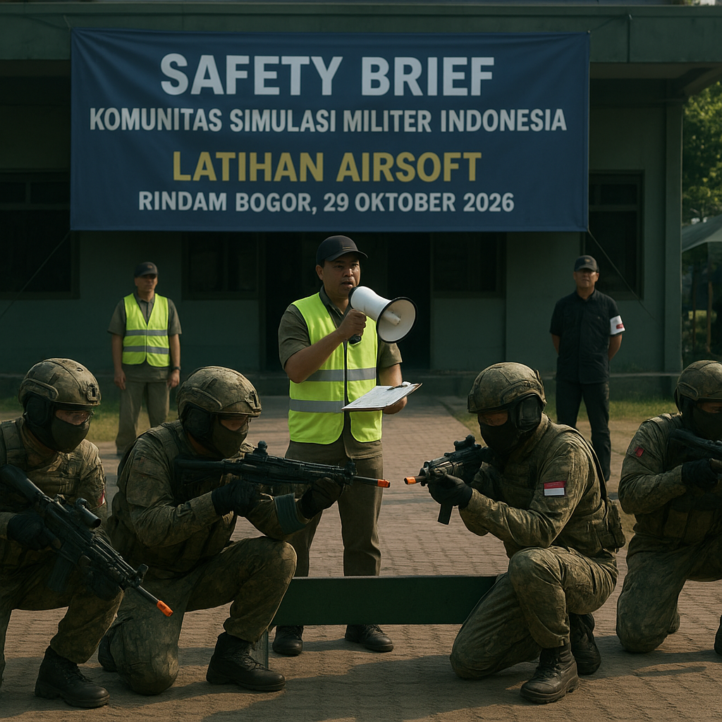 Komunitas Simulasi Militer Indonesia Gelar Latihan Airsoft Skala Besar di Rindam