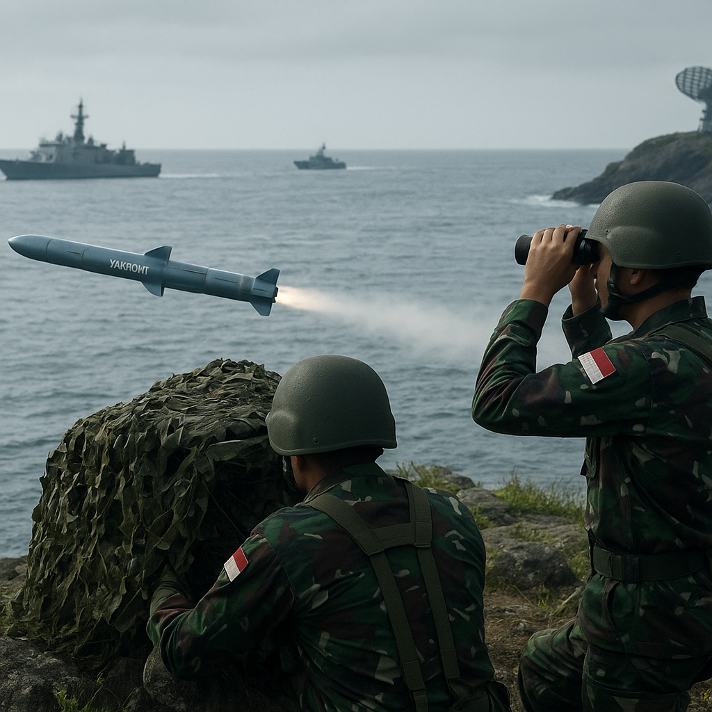 TNI AD Uji Taktik Rudal Pantai Yakhont dalam Skema Pertahanan Pantai Terpadu