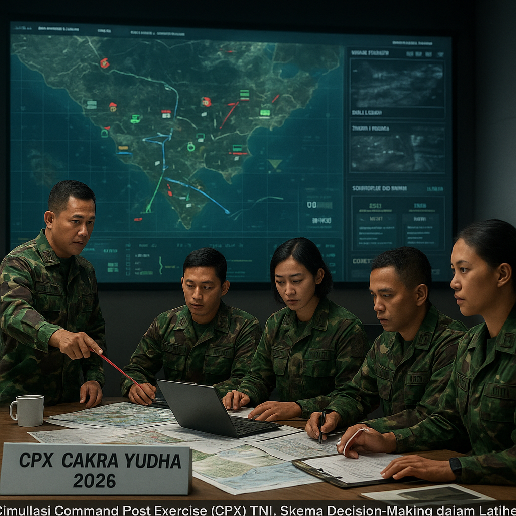 Simulasi Command Post Exercise (CPX) TNI: Skema Decision-Making dalam Latihan 'Cakra Yudha' 2026