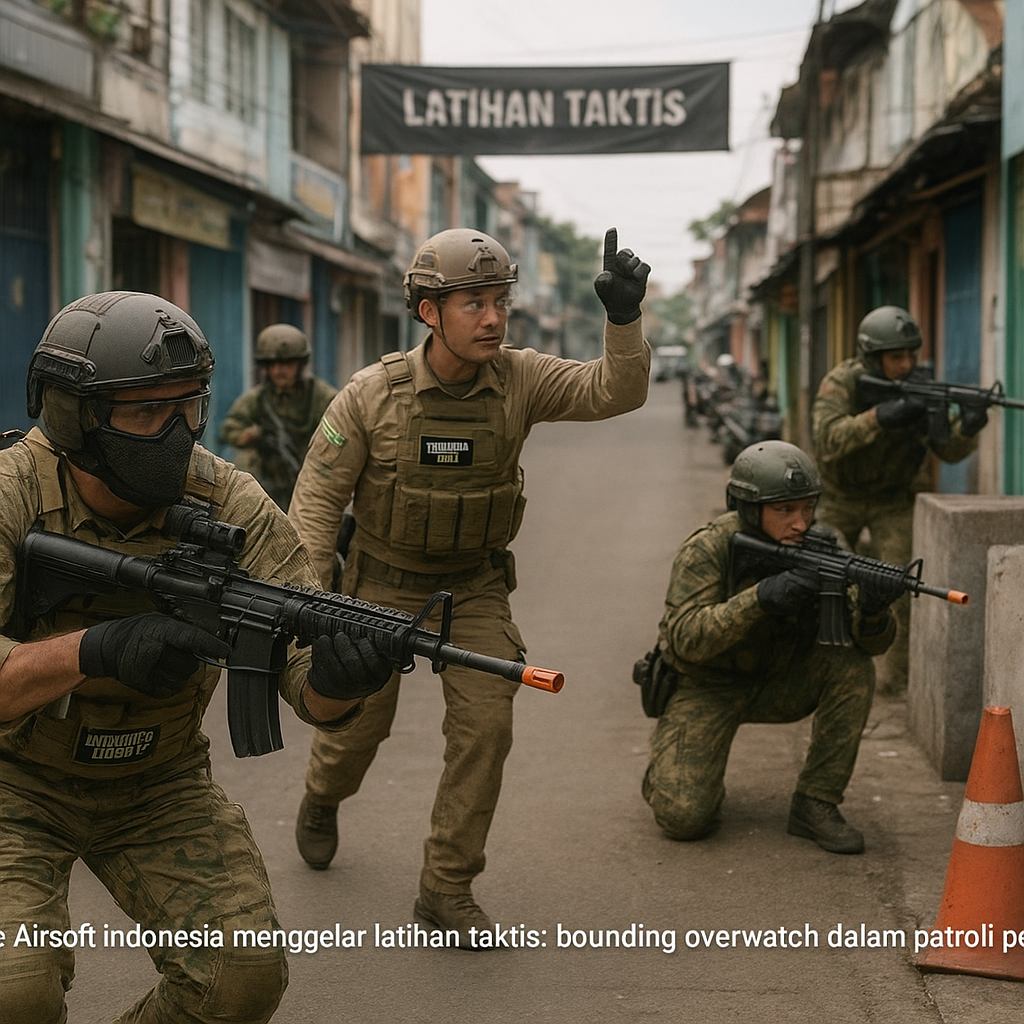 Komunitas Airsoft Indonesia Gelar Latihan Taktis Patroli Perkotaan dengan Teknik Bounding Overwatch