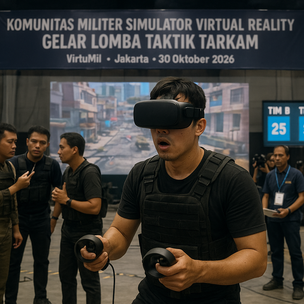 Komunitas Militer Simulator Virtual Reality Gelar Lomba Taktik Tarkam