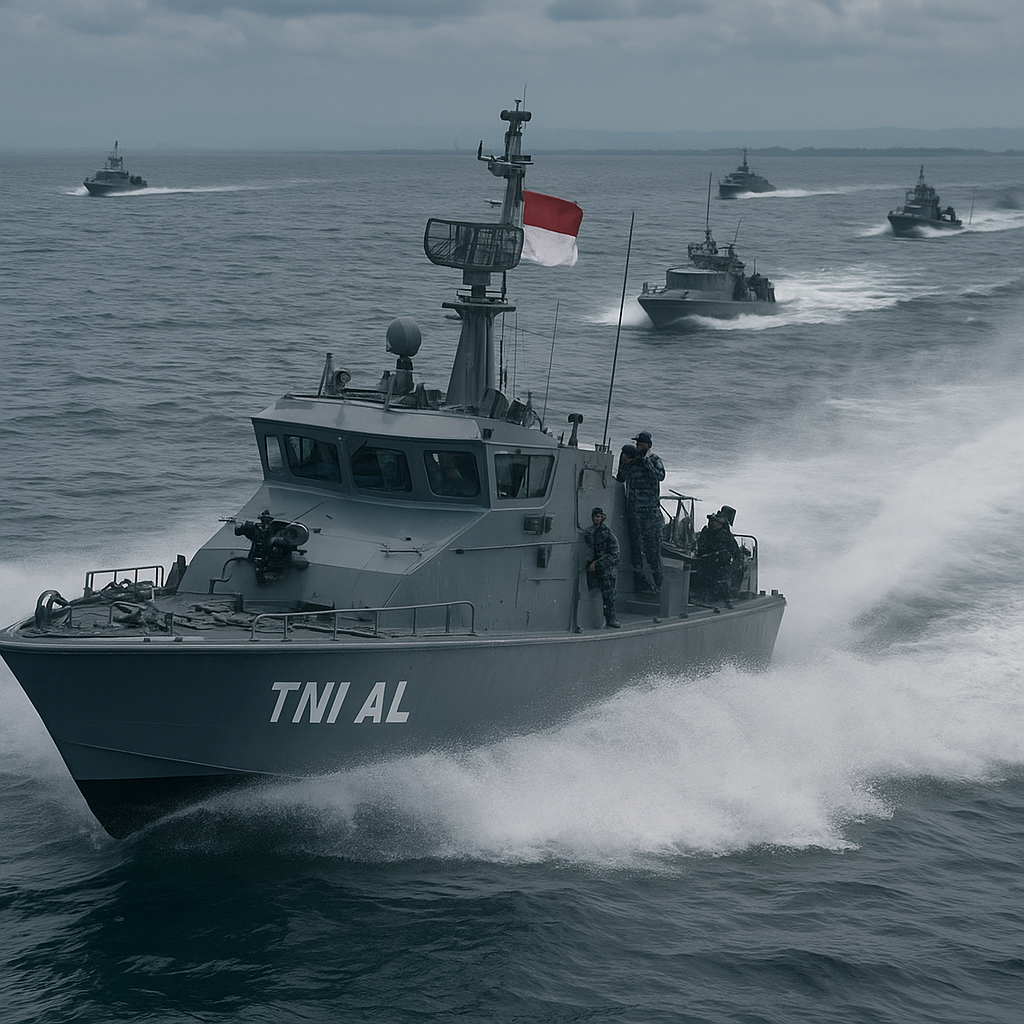 TNI AL Latih Prosedur Anti-Kapal Cepat di Selat Sunda dengan Kapal Cepat Rudal