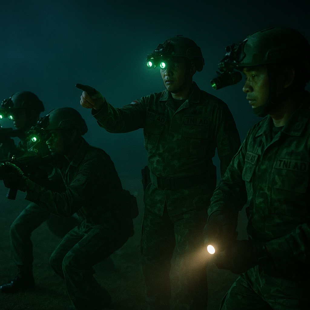 Penerangan Medan Tempur Malam: Bedah Prosedur dan Perlengkapan Tim Tembak Malam TNI AD