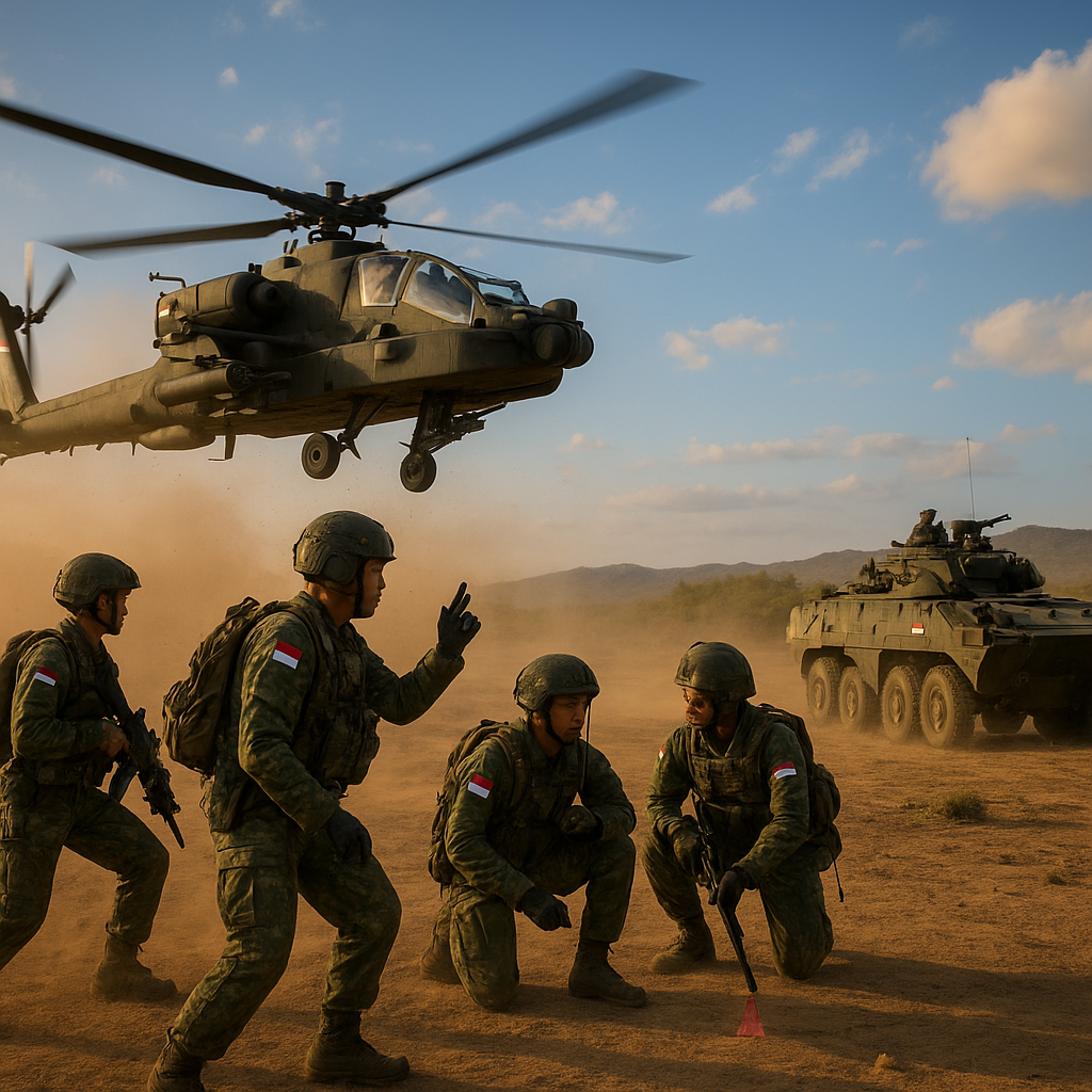 Latihan Cross-Training Penerbang Helikopter Serang dan Pasukan Kavaleri untuk Air Assault
