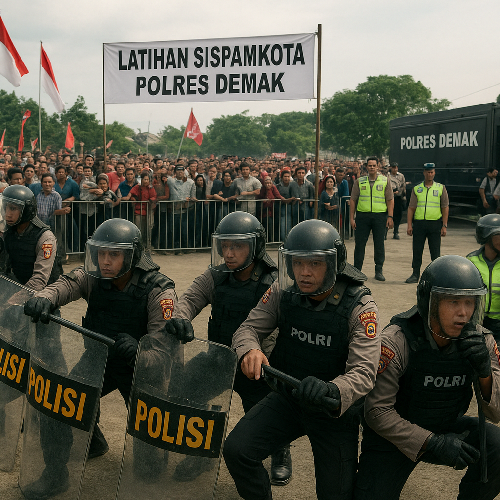 Simulasi Ricuh 5.000 Massa di Demak: Polisi Matangkan Strategi Pengamanan Jelang May Day