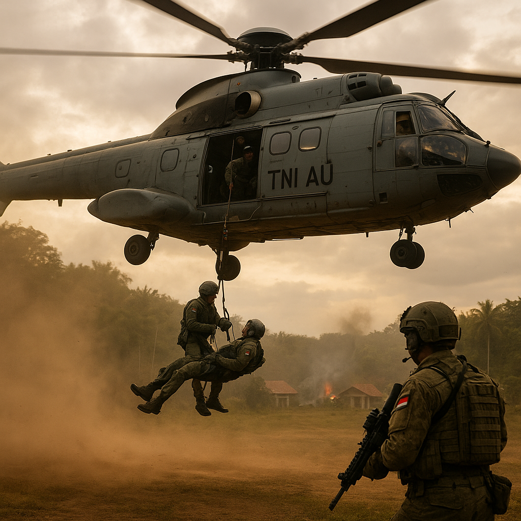 Simulasi Combat Search and Rescue (CSAR) TNI AU: Evakuasi Pilot di Wilayah Bermusuhan