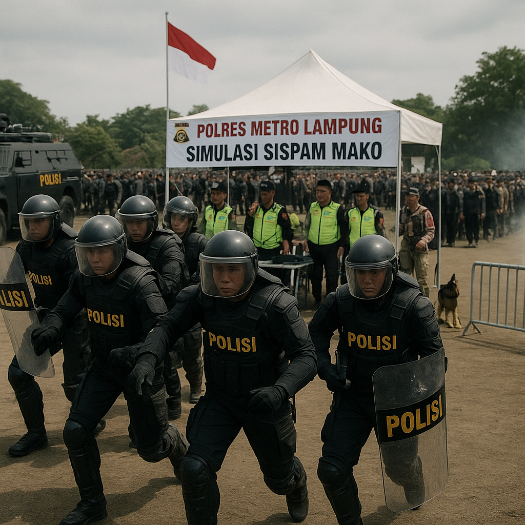 Polres Metro Gelar Simulasi Sispam Mako, 339 Personel Siaga Hadapi Kontijensi Rusuh Massa