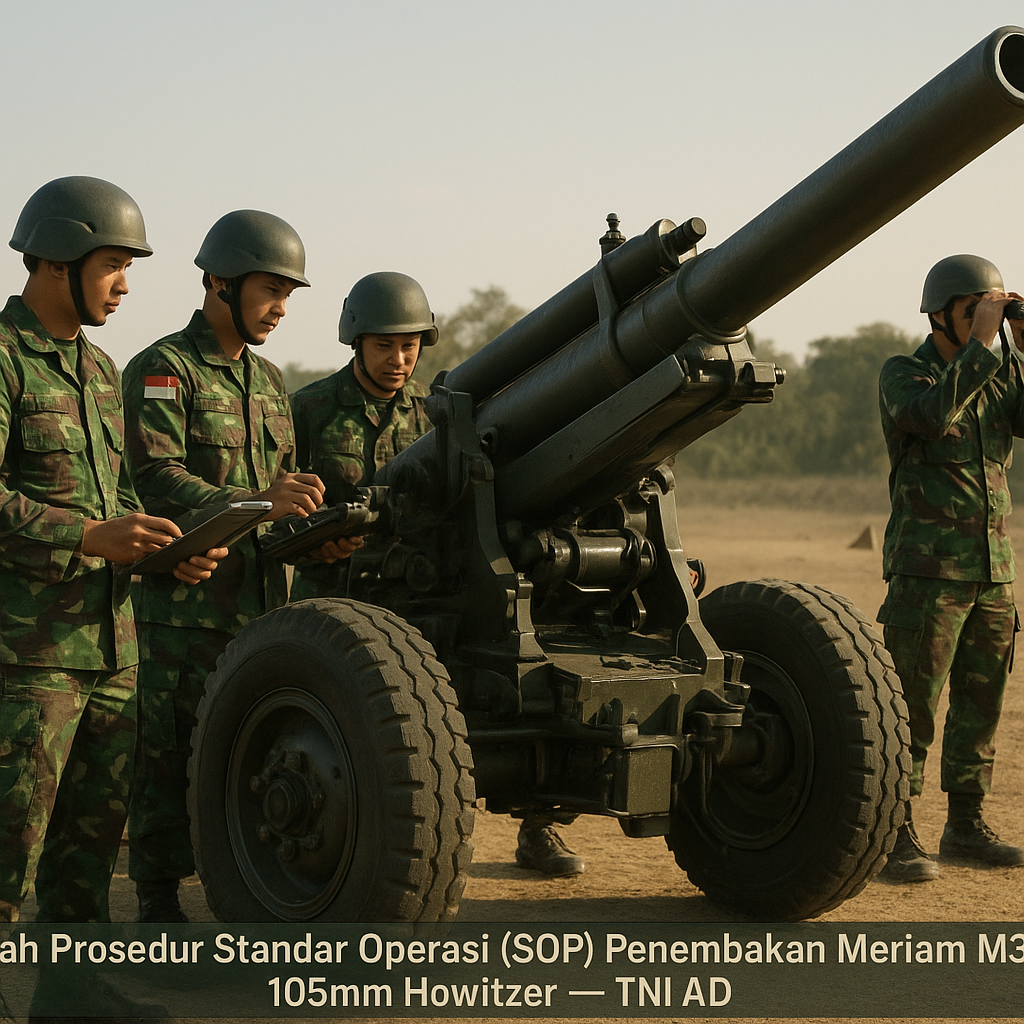 Bedah Prosedur Standar Operasi (SOP) Penembakan Meriam M3 105mm Howitzer Artileri TNI AD