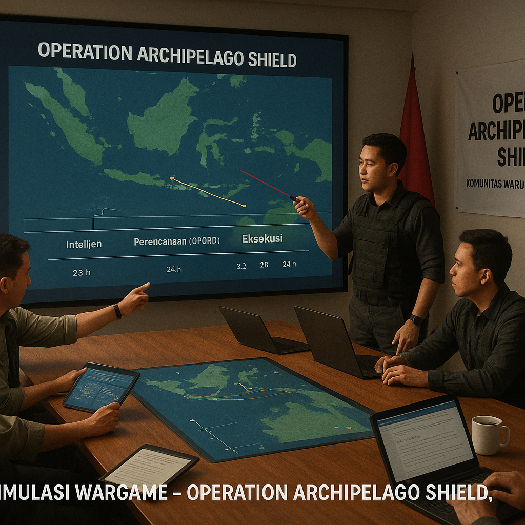 Komunitas Militer Indonesia Gelar Simulasi Wargame 'Operation Archipelago Shield' di Bandung