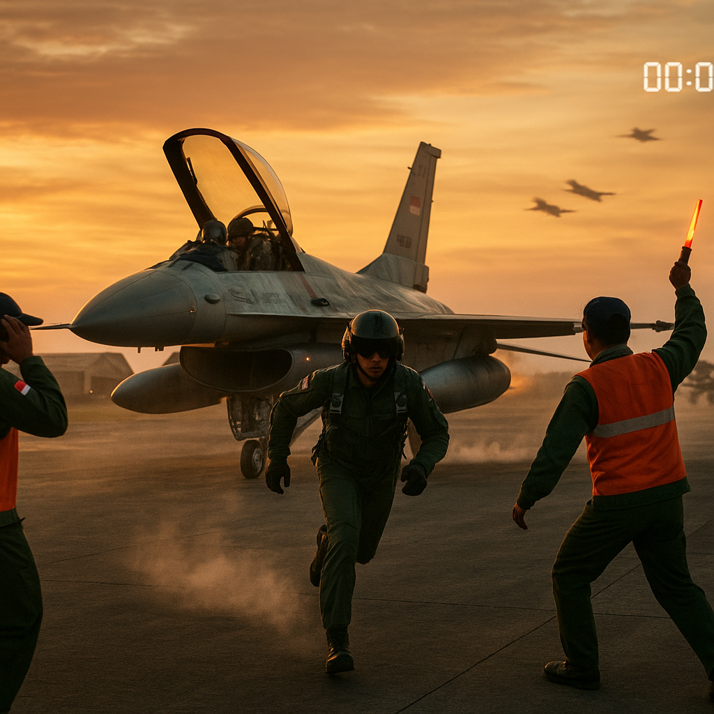 TNI AU Latihan 'Rapid Alert' untuk Skadron F-16: Dari Alarm Sirene Hingga Lepas Landas dalam 10 Menit
