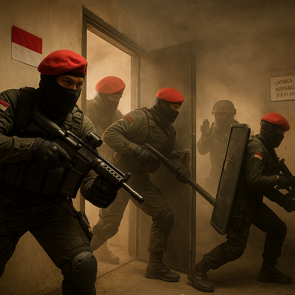 Bedah Taktik Close Quarter Battle (CQB) dalam Latihan Kopassus