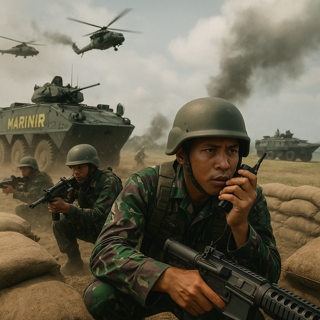 Pasmar 1 Siaga Tempur! Simulasi Serangan Udara-Darat Uji Kesiapan Prajurit Marinir