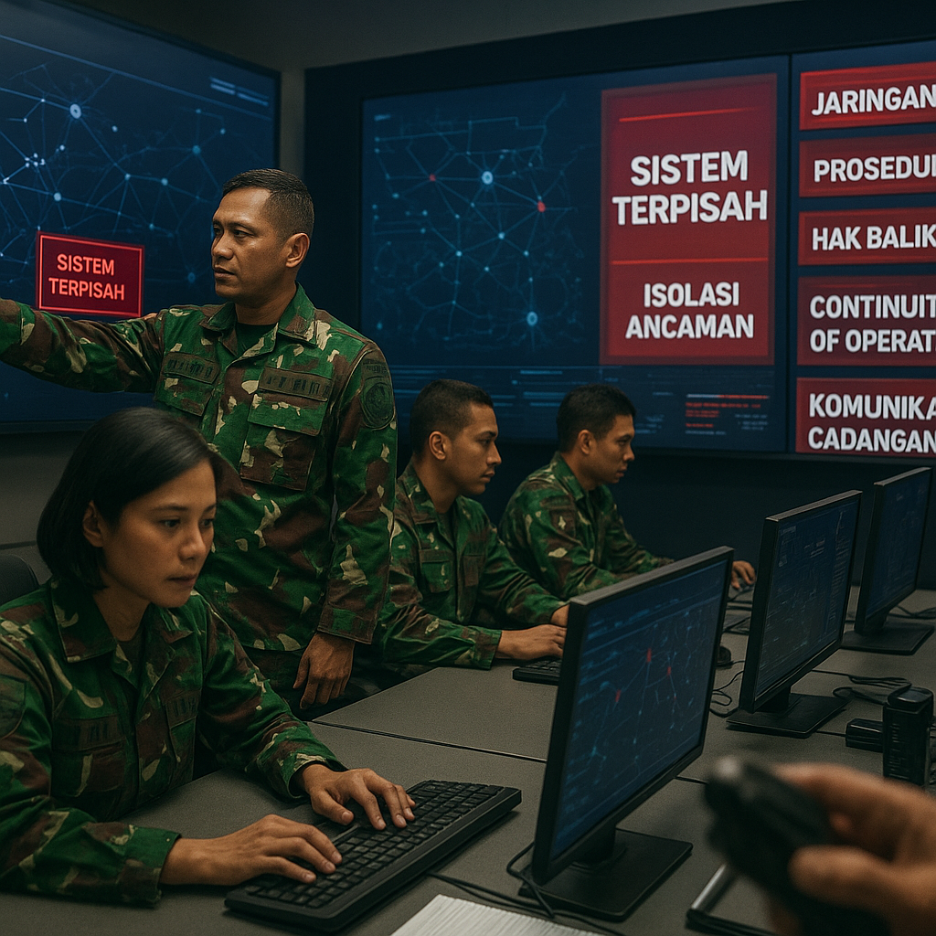 Simulasi Cyber Defense TNI: Skenario Serangan pada Jaringan Komando dan Prosedur Counter-Attack