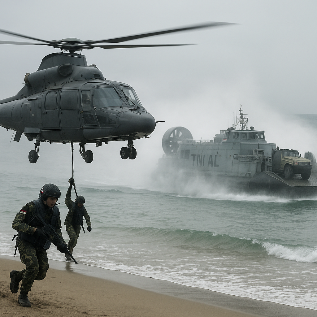 TNI AL Gelar Latihan Pasukan Amphibi dengan Standar NATO: Bedah Prosedur Pendaratan Heliborne dan LCAC