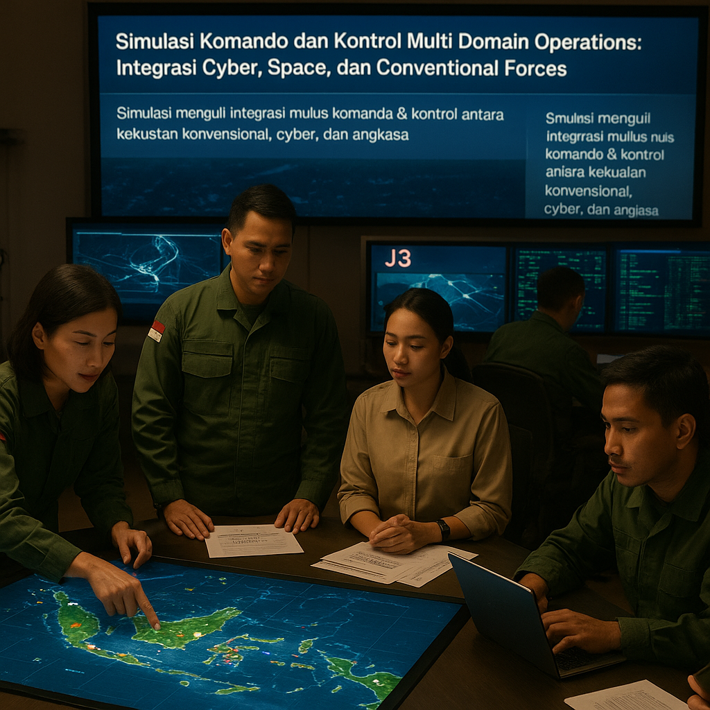 Simulasi Komando dan Kontrol Multi Domain Operations: Integrasi Cyber, Space, dan Conventional Forces