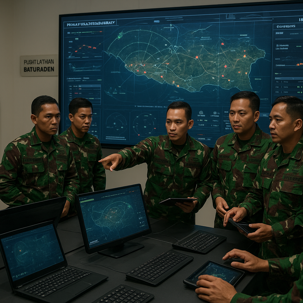 Uji Coba Sistem Komando Kendali Terintegrasi TNI di Pusat Latihan Baturaden