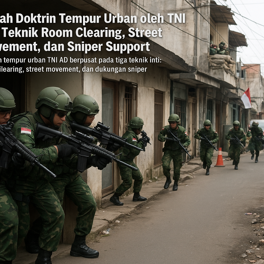 Bedah Doktrin Tempur Urban oleh TNI AD: Teknik Room Clearing, Street Movement, dan Sniper Support