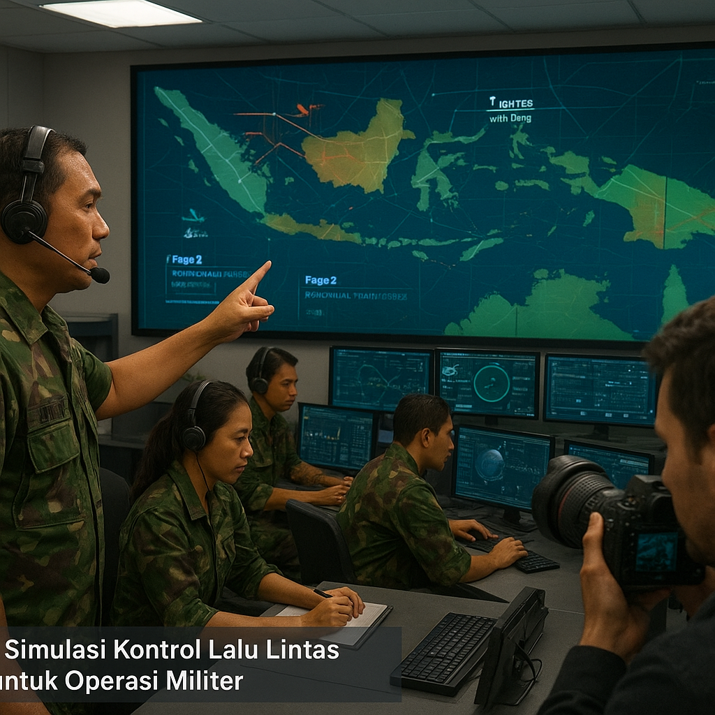 Latihan Simulasi Kontrol Lalu Lintas Udara untuk Operasi Militer