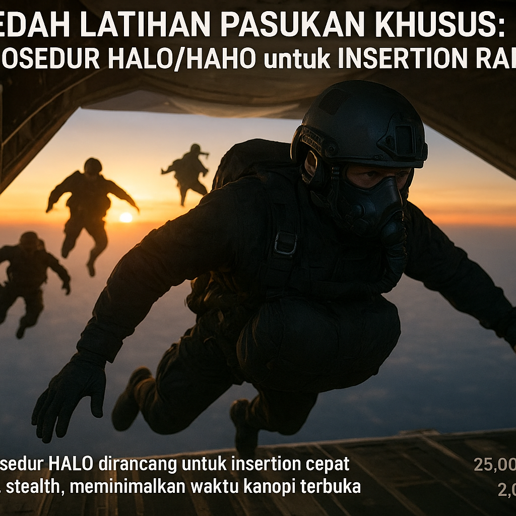 Bedah Latihan Pasukan Khusus: Prosedur HALO/HAHO untuk Insertion Rapid