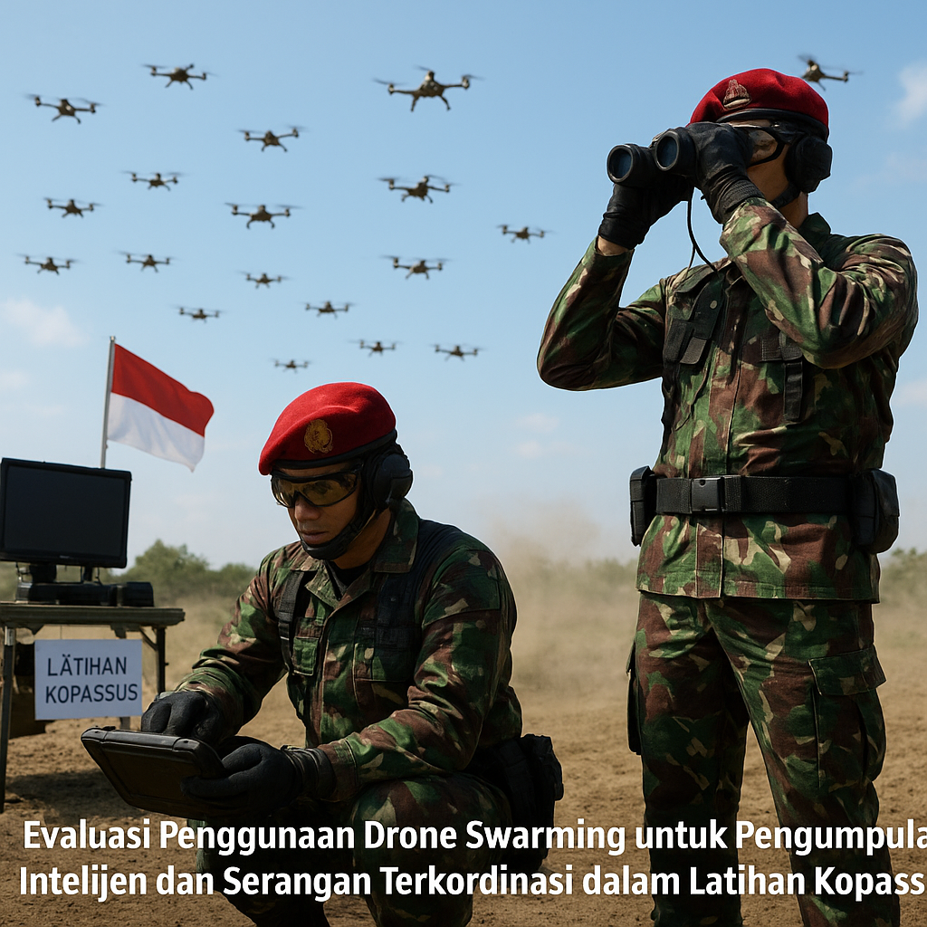 Evaluasi Penggunaan Drone Swarming untuk Pengumpulan Intelijen dan Serangan Terkordinasi dalam Latihan Kopassus
