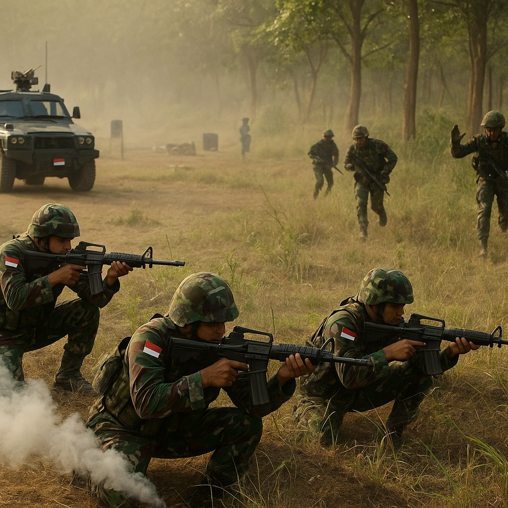 Bedah Manuver 'Flanking Attack' oleh Brigade Infanteri 13 di Latihan Tempur Jonggol