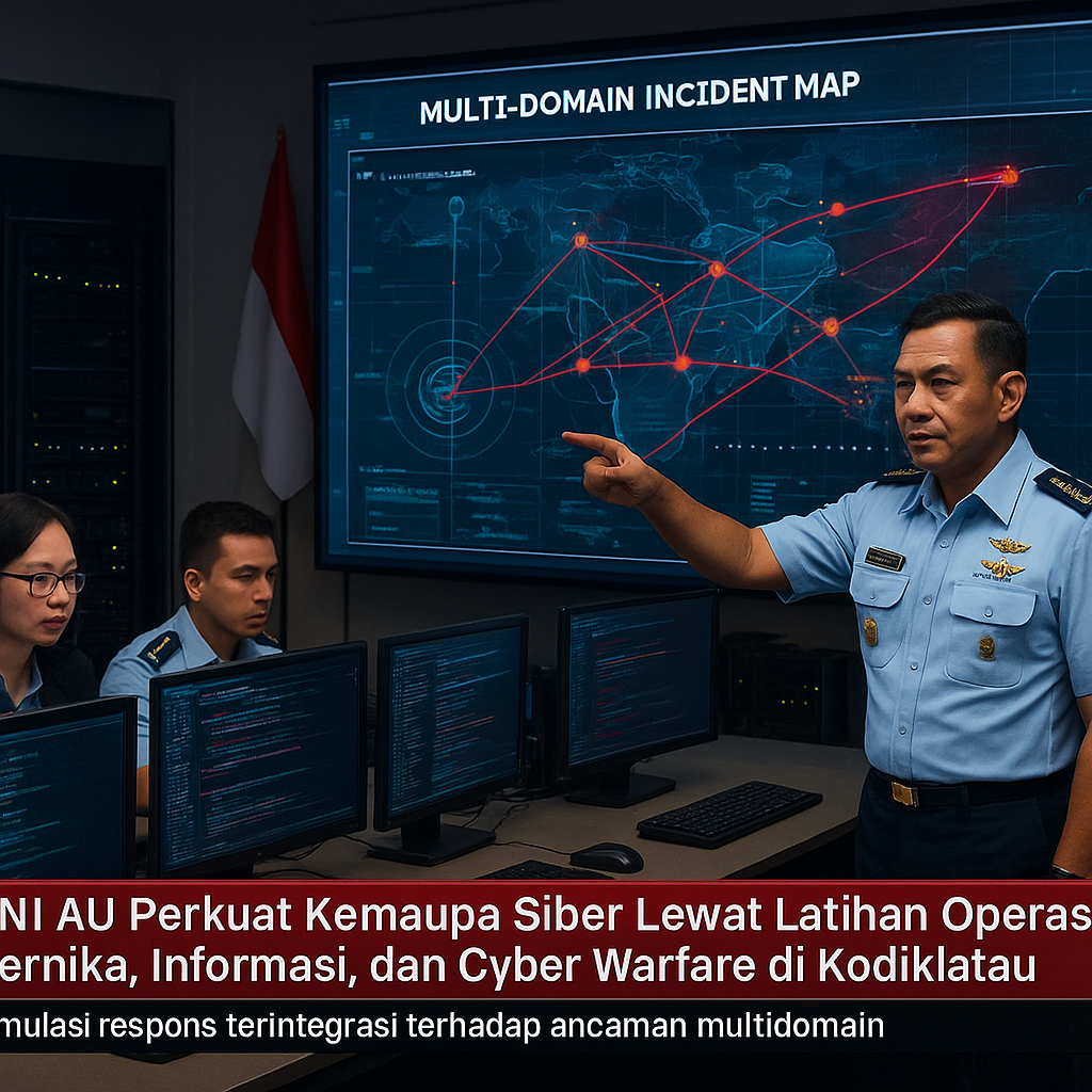 TNI AU Perkuat Kemampuan Siber Lewat Latihan Operasi Pernika, Informasi, dan Cyber Warfare di Kodiklatau