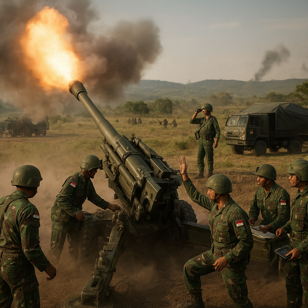 Latihan Integrated Fire Support oleh Artileri Medan 1 Kostrad
