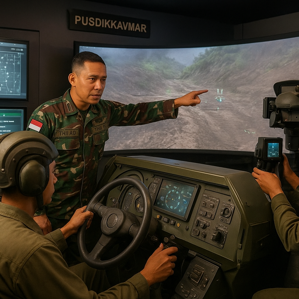 Simulator Tempur Kendaraan Tempur Infanteri Anoa: Pelatihan Driver dan Gunner