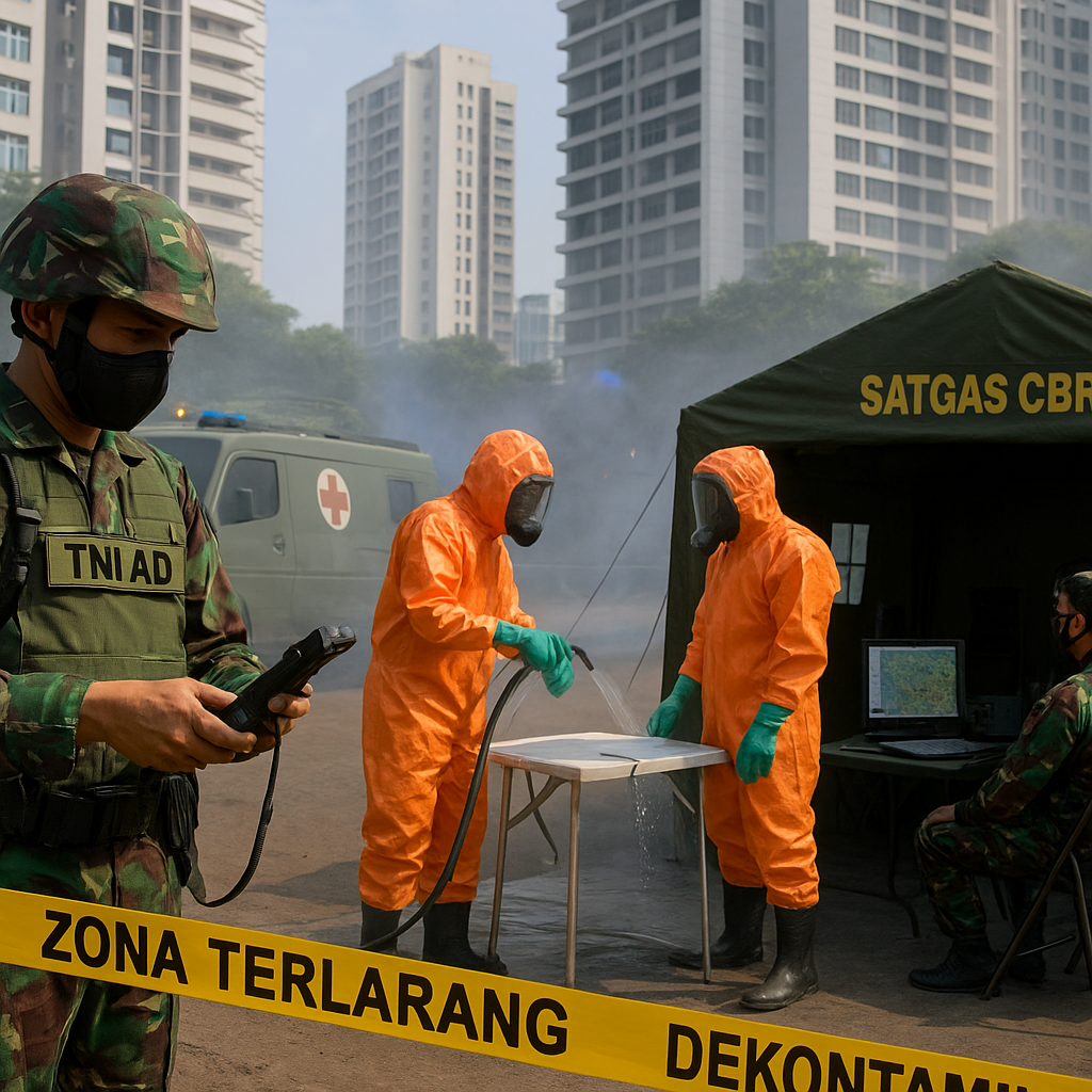 TNI AD Gelar Latihan Pusenif 'Pandu Siluman', Simulasi Serangan Senjata Non-Konvensional di Perkotaan