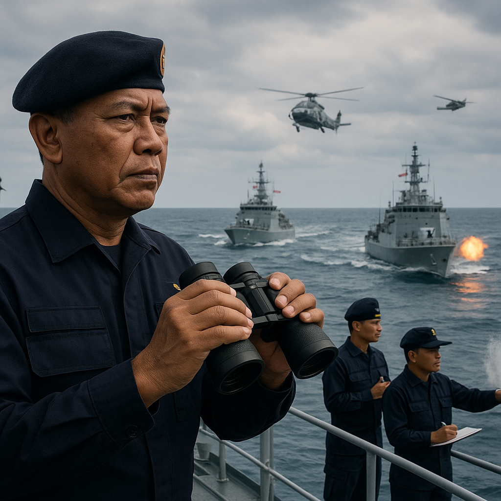 Panglima Kogabwilhan I Tinjau Operasi Beladau Sakti 26 dan Latihan Gunex di Laut Natuna