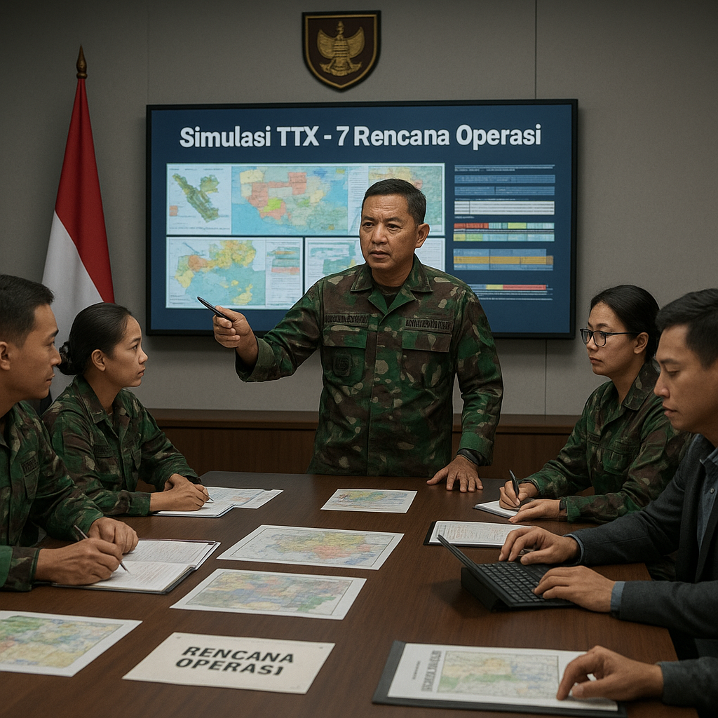 Matangkan Strategi, Dankodaeral IX Pimpin Simulasi 7 Rencana Operasi