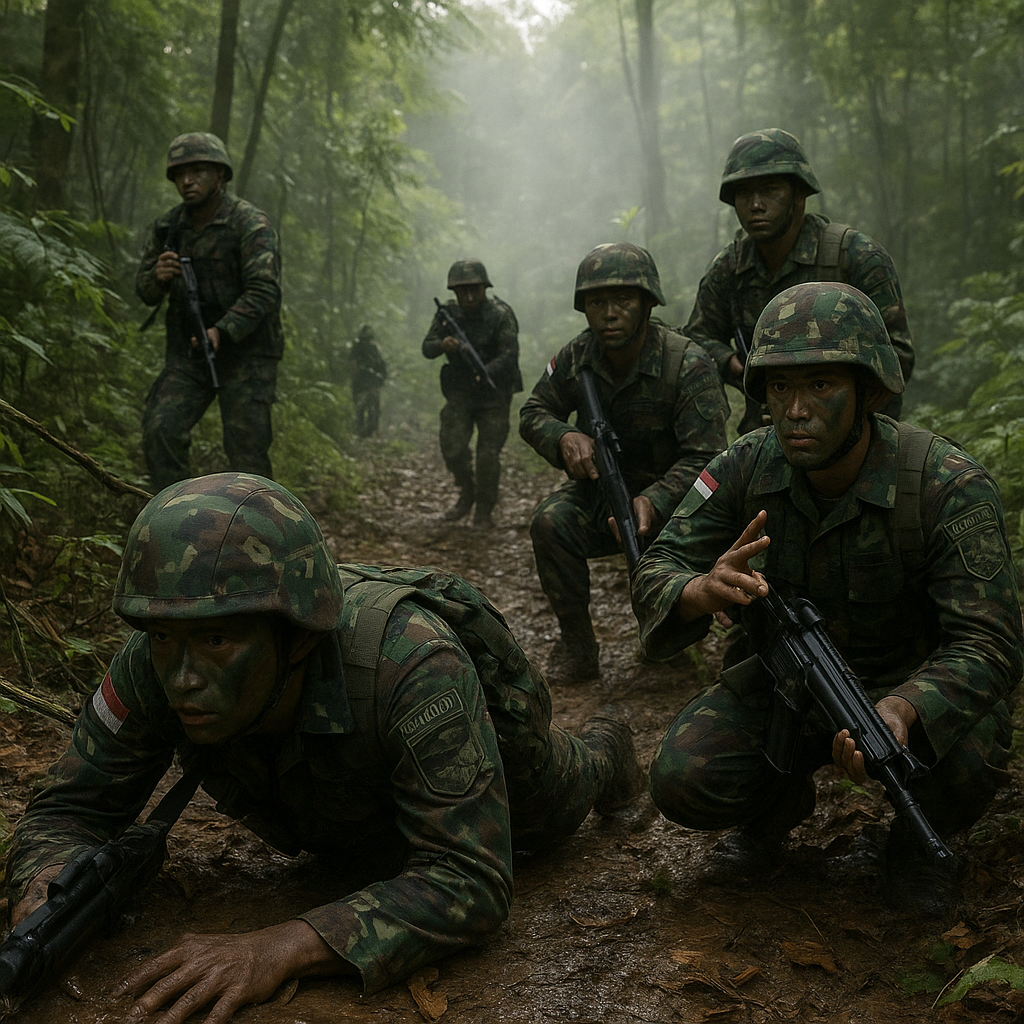Latihan Ekstrem HTF Pasgat: Bedah Tahapan How to Fight di Hutan Balegede Cianjur