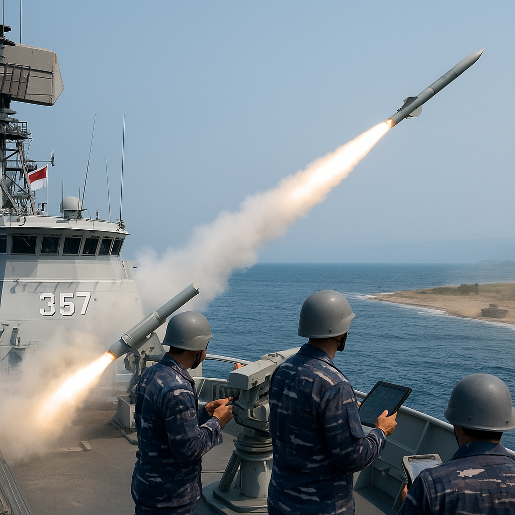 Bedah Teknis Strike: Simulasi Serangan Rudal C-705 dari KRI Bung Tomo terhadap Sasaran Darat Bergerak
