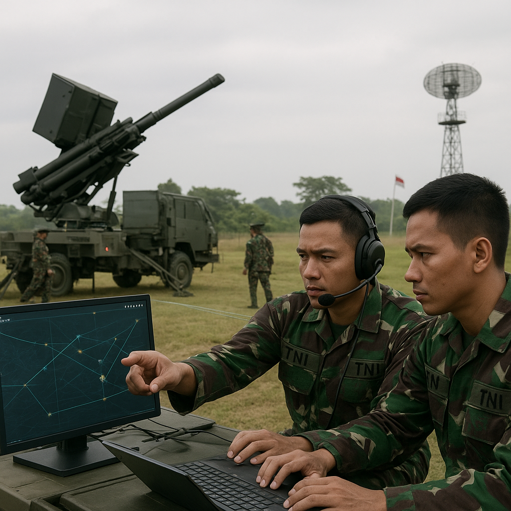 Militer Indonesia Gelar Latihan Integrasi Sistem Rudal Rapier dengan Net-Centric Warfare