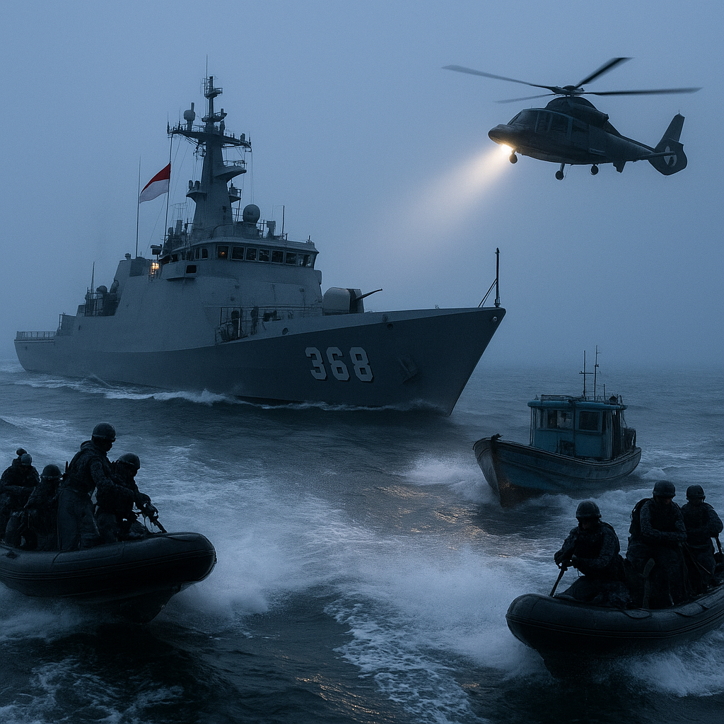 TNI AL Melaksanakan Latihan 'Counter Piracy Tactics' di Selat Malaka