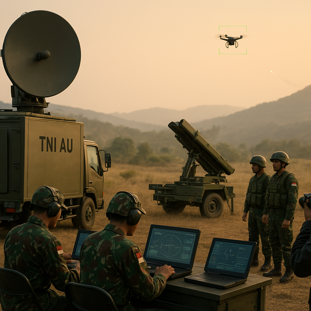 Simulasi Penanganan Ancaman UAV oleh Satuan Rudal TNI AU di Wilayah Perbatasan