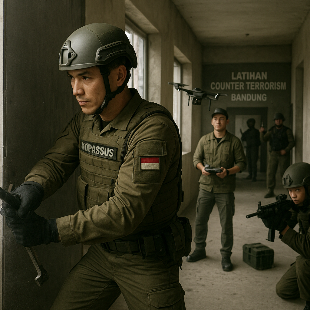 Kopassus Bedah Taktik Room Clearing dalam Pelatihan Counter Terrorism di Bandung